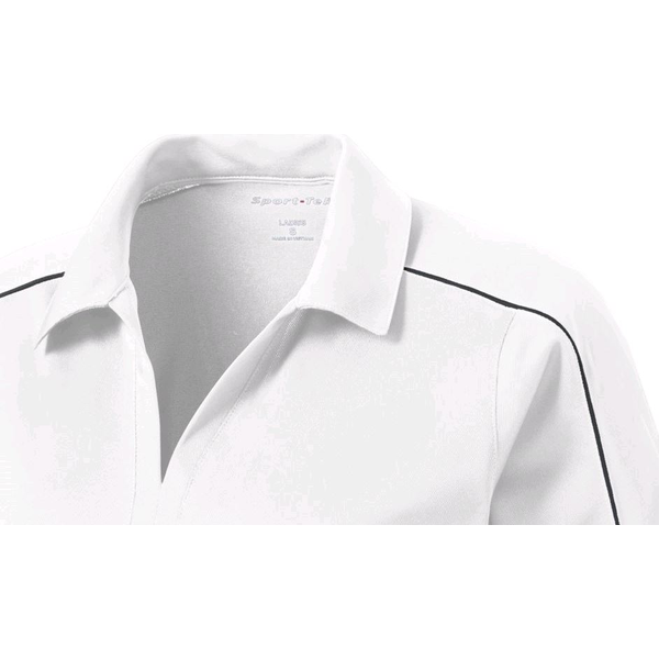 Sport-Tek® Micropique Sport-Wick® Piped Ladies' Performance Polo