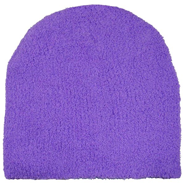 Fuzzy Polyester Beanie Cap
