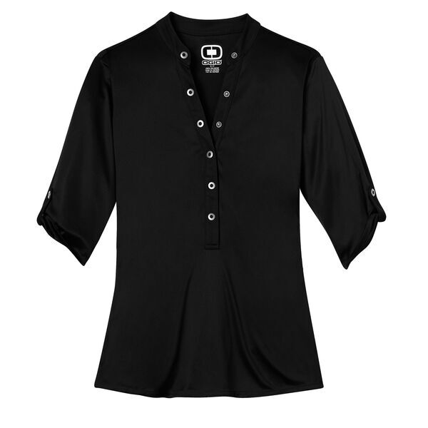OGIO® Crush Ladies' Henley Style Performance Polo
