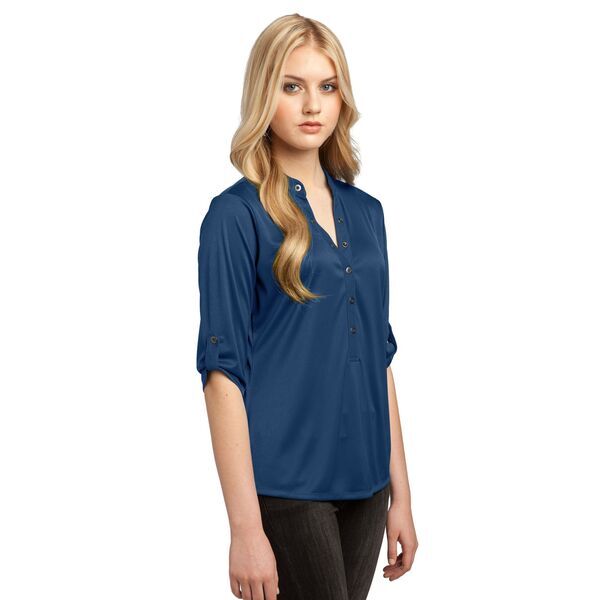 OGIO® Crush Ladies' Henley Style Performance Polo