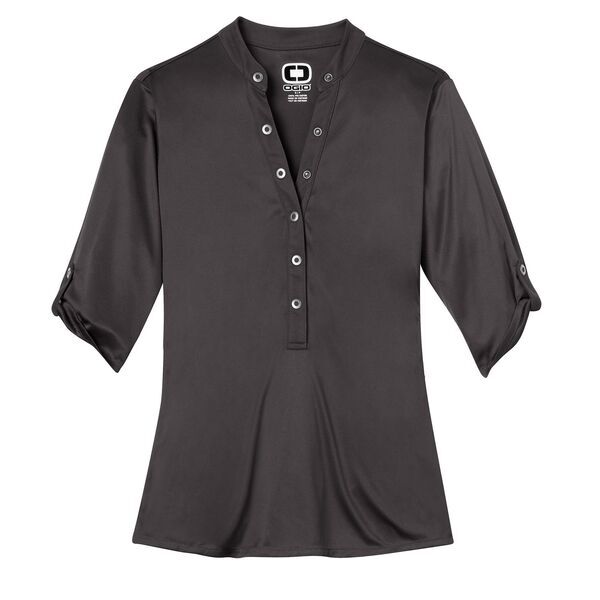 OGIO® Crush Ladies' Henley Style Performance Polo