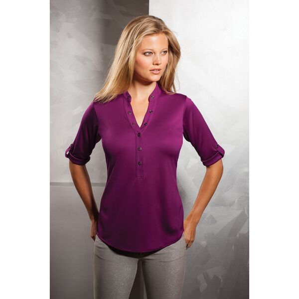 OGIO® Crush Ladies' Henley Style Performance Polo