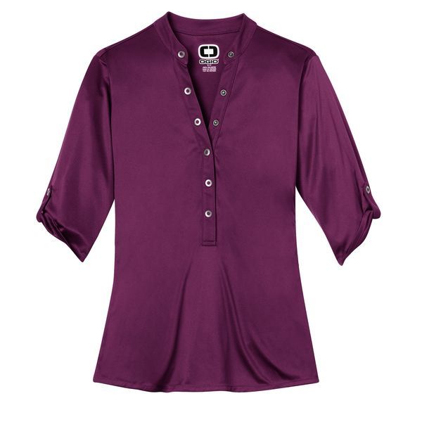 OGIO® Crush Ladies' Henley Style Performance Polo