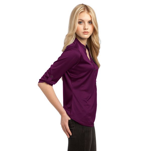 OGIO® Crush Ladies' Henley Style Performance Polo