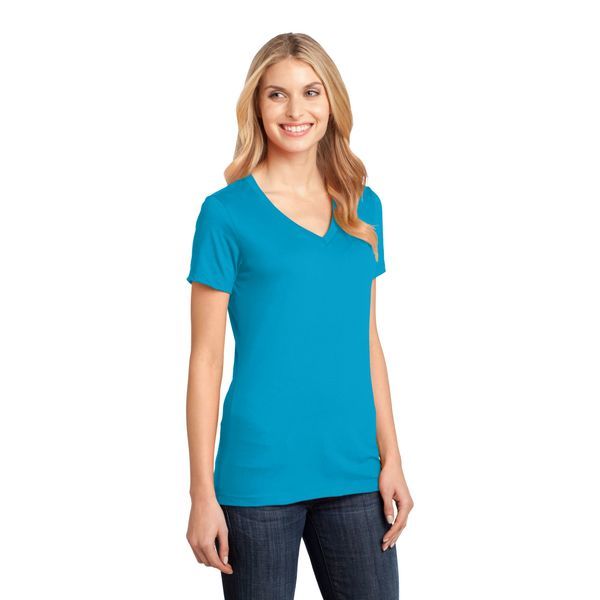District Made® Perfect Weight® Ladies' V-Neck Tee