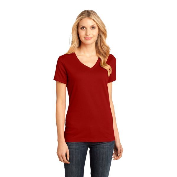 District Made® Perfect Weight® Ladies' V-Neck Tee