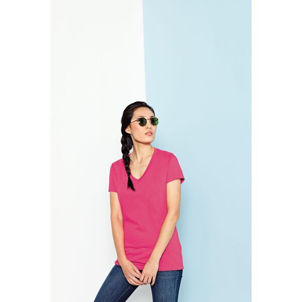 District Made® Perfect Weight® Ladies' V-Neck Tee