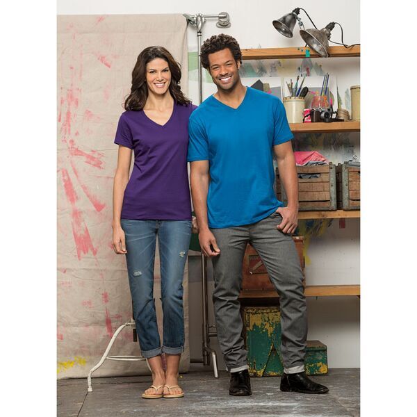 District Made® Perfect Weight® Ladies' V-Neck Tee