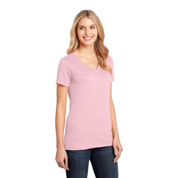 District Made® Perfect Weight® Ladies' V-Neck Tee