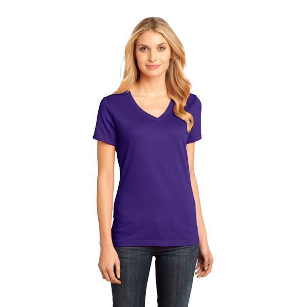 District Made® Perfect Weight® Ladies' V-Neck Tee