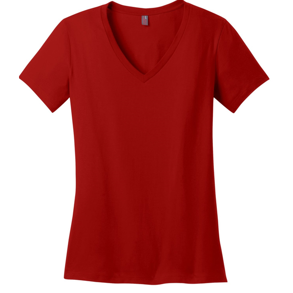 District Made® Perfect Weight® Ladies' V-Neck Tee