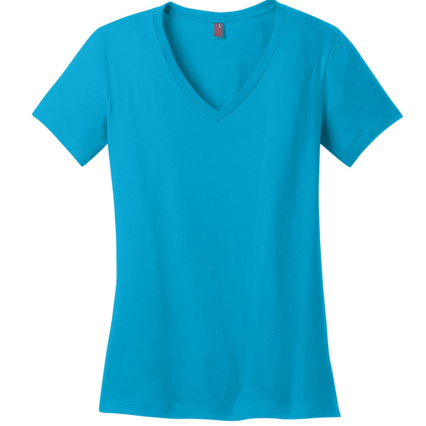 District Made® Perfect Weight® Ladies' V-Neck Tee