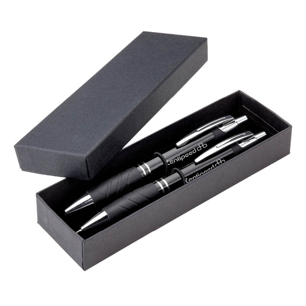Plunge-Action Ballpoint Pen & Pencil Set