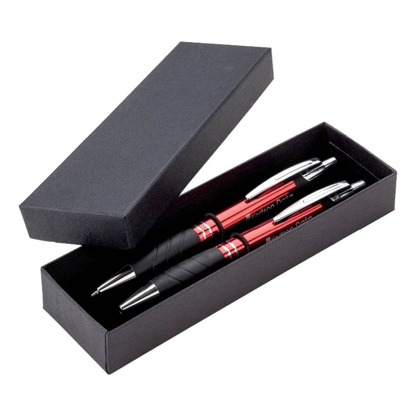 Plunge-Action Ballpoint Pen & Pencil Set