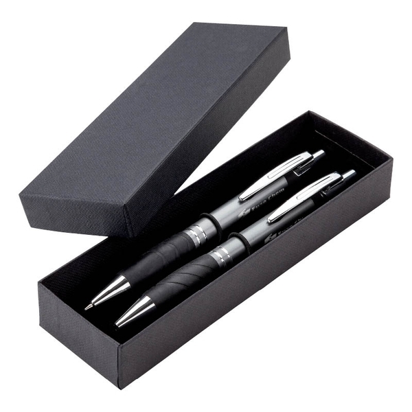 Plunge-Action Ballpoint Pen & Pencil Set
