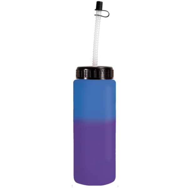Mood Color Changing Sport Bottle with Straw, 32 oz., BPA Free