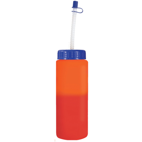 Mood Color Changing Sport Bottle with Straw, 32 oz., BPA Free