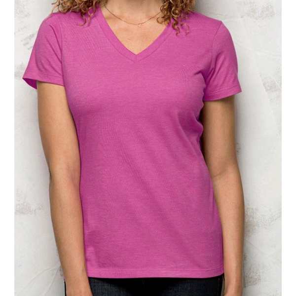 District Made® Perfect Blend® Ladies' V-Neck Tee