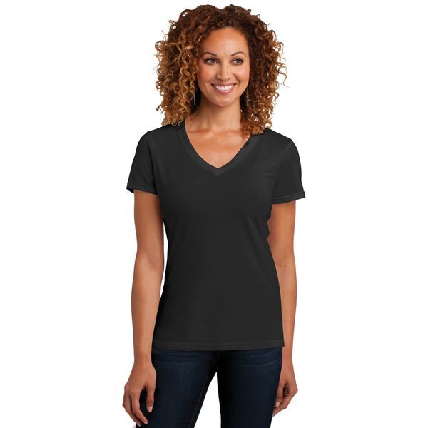 District Made® Perfect Blend® Ladies' V-Neck Tee