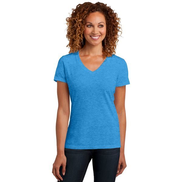 District Made® Perfect Blend® Ladies' V-Neck Tee
