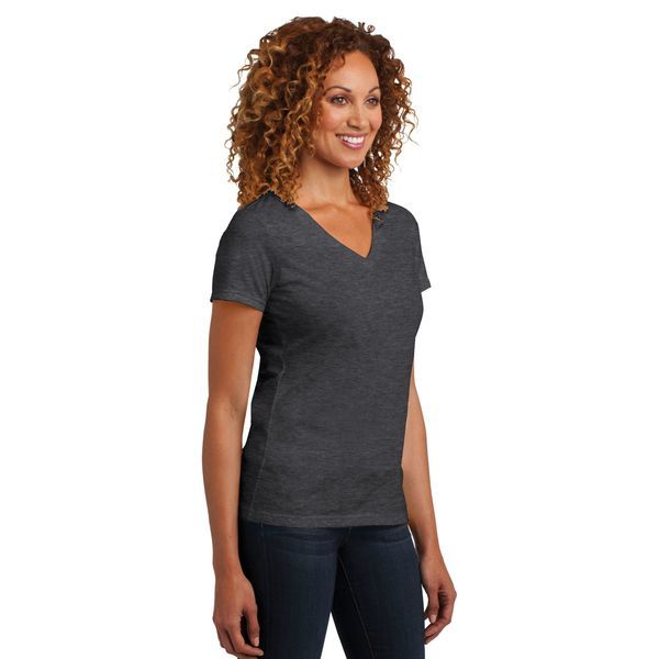 District Made® Perfect Blend® Ladies' V-Neck Tee | Promotions Now