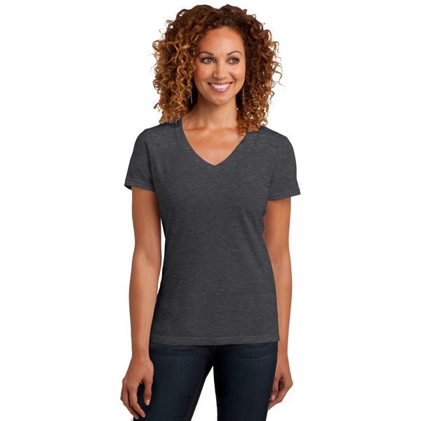 District Made® Perfect Blend® Ladies' V-Neck Tee