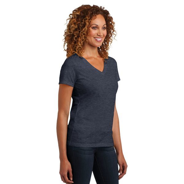 District Made® Perfect Blend® Ladies' V-Neck Tee