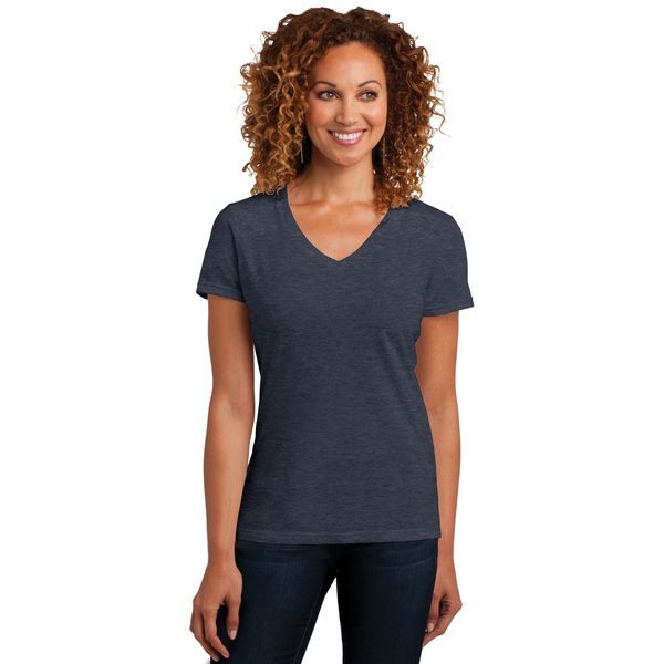 District Made® Perfect Blend® Ladies' V-Neck Tee