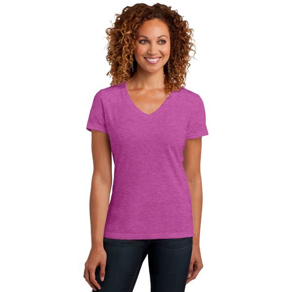 District Made® Perfect Blend® Ladies' V-Neck Tee