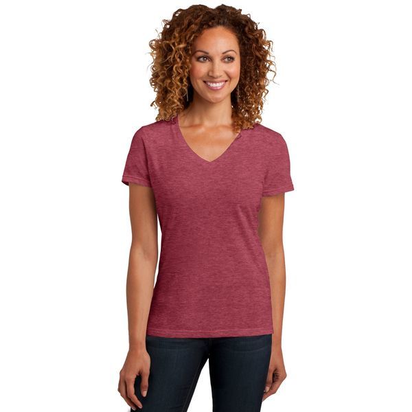 District Made® Perfect Blend® Ladies' V-Neck Tee