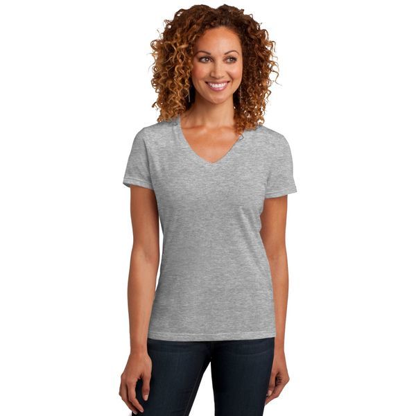 District Made® Perfect Blend® Ladies' V-Neck Tee