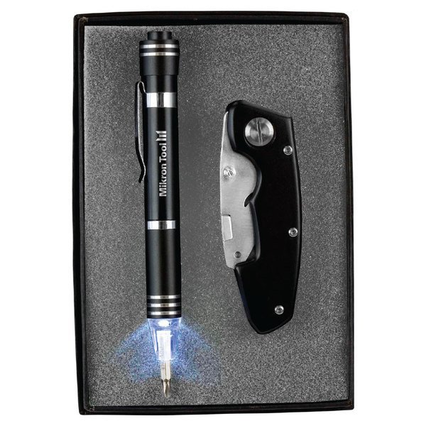 LED Screwdriver & Utility Cutter Gift Set