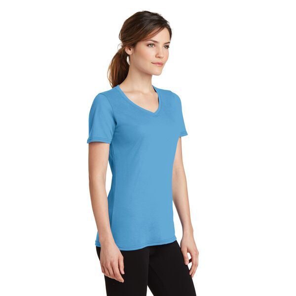 Port & Company® Essential Blended Ladies' Performance V-Neck Tee