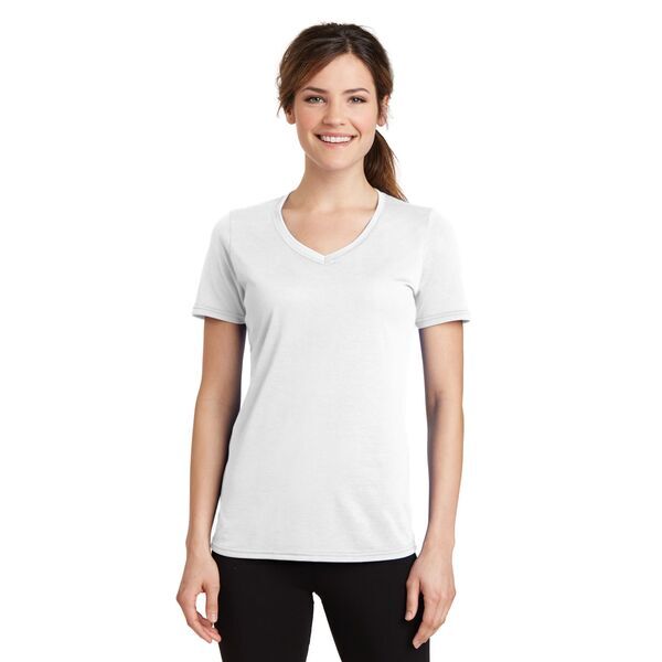 Port & Company® Essential Blended Ladies' Performance V-Neck Tee