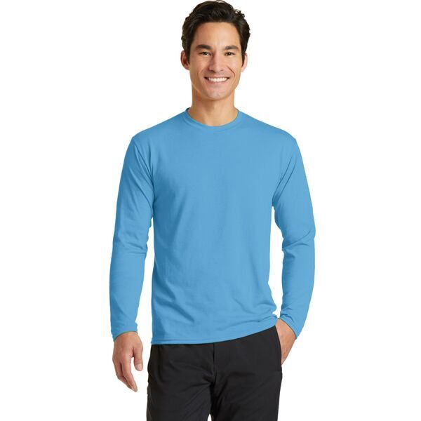 Port & Company® Essential Blended Men's Long Sleeve Performance Tee