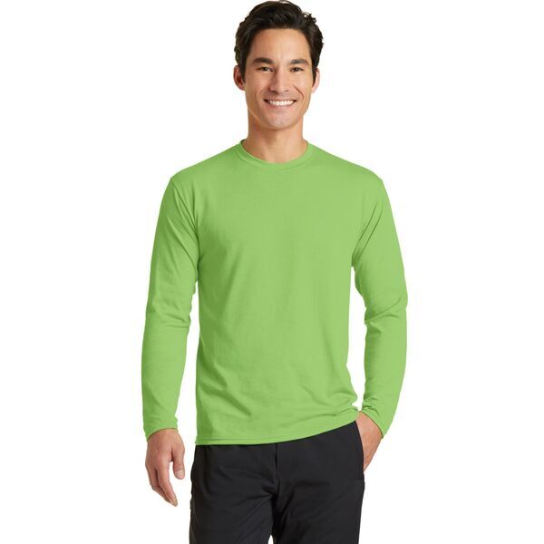 Port & Company® Essential Blended Men's Long Sleeve Performance Tee