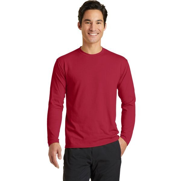 Port & Company® Essential Blended Men's Long Sleeve Performance Tee