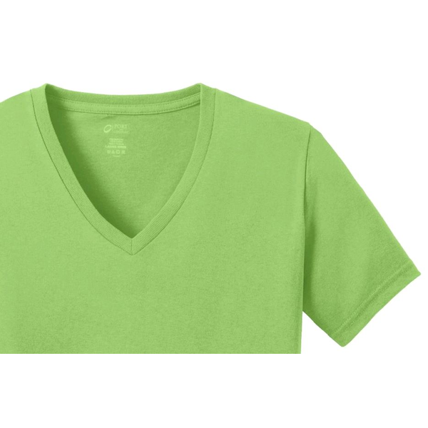 Port & Company® 100% Cotton Ladies' V-Neck Tee