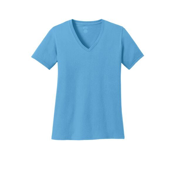 Port & Company® 100% Cotton Ladies' V-Neck Tee