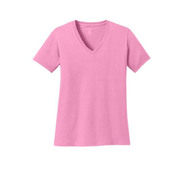 Port & Company® 100% Cotton Ladies' V-Neck Tee