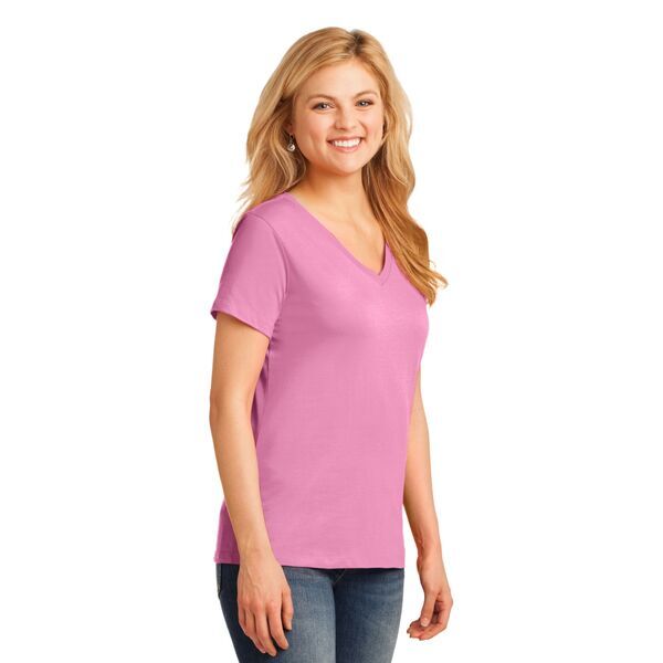 Port & Company® 100% Cotton Ladies' V-Neck Tee