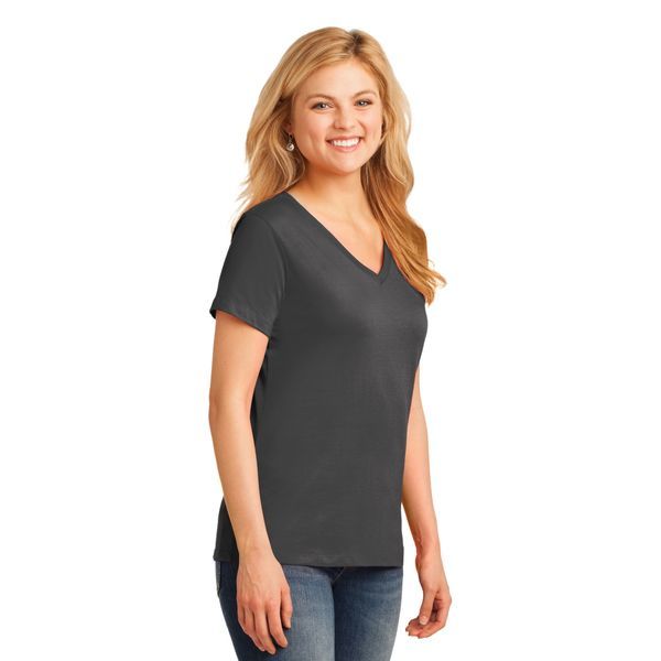 Port & Company® 100% Cotton Ladies' V-Neck Tee
