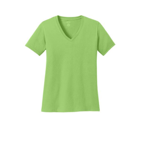 Port & Company® 100% Cotton Ladies' V-Neck Tee