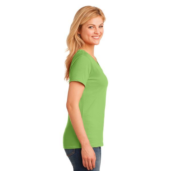 Port & Company® 100% Cotton Ladies' V-Neck Tee