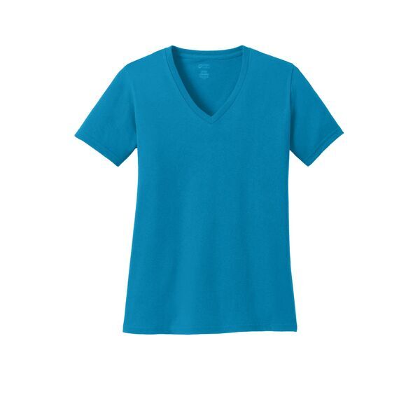 Port & Company® 100% Cotton Ladies' V-Neck Tee