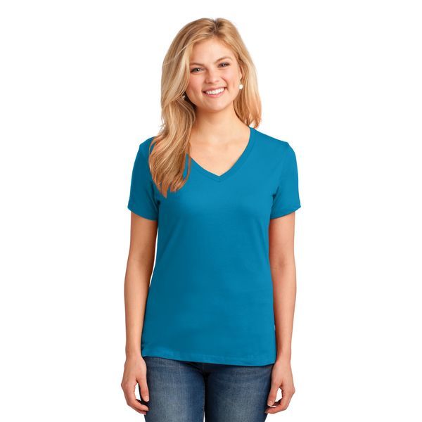 Port & Company® 100% Cotton Ladies' V-Neck Tee
