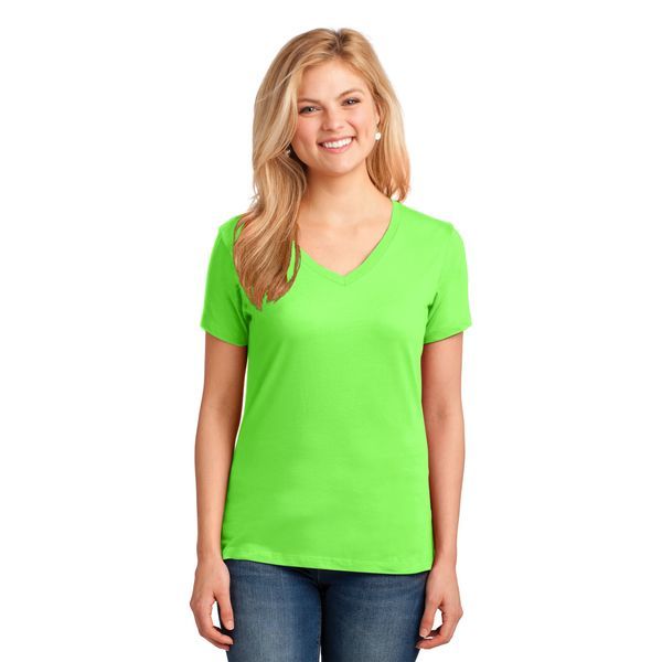 Port & Company® 100% Cotton Ladies' V-Neck Tee