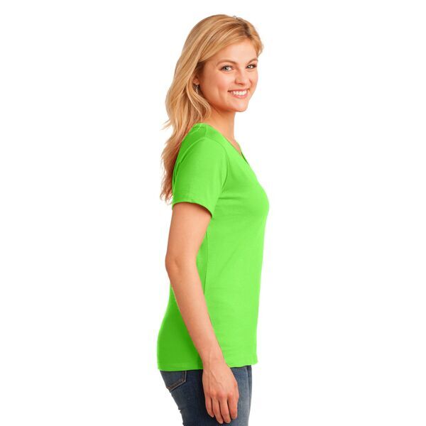 Port & Company® 100% Cotton Ladies' V-Neck Tee