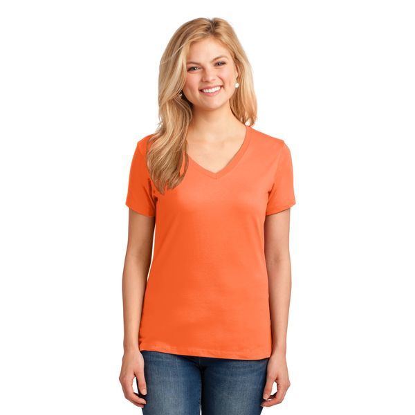 Port & Company® 100% Cotton Ladies' V-Neck Tee