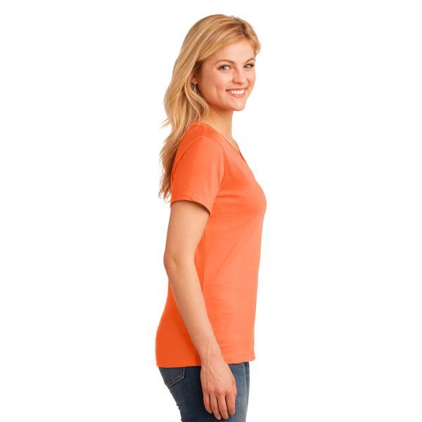 Port & Company® 100% Cotton Ladies' V-Neck Tee